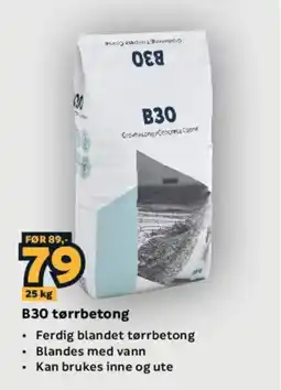 Megaflis B30 tørrbetong tilbud