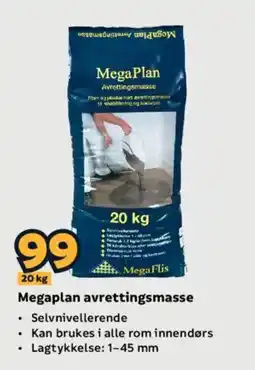 Megaflis MegaFlis MegaPlan avrettingsmasse tilbud
