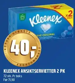 Coop Obs Kleenex ansiktsservietter tilbud