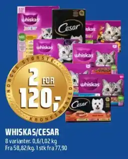 Coop Obs Whiskas/Cesar tilbud