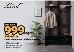 Megaflis Lind spileelement folie mørkbrun tre tilbud