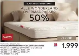 Skeidar Wonderland alle overmadrasser tilbud