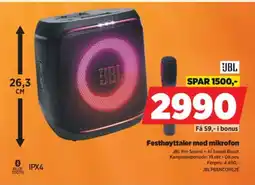 POWER Jbl festhøyttaler med mikrofon tilbud