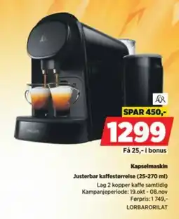 POWER Philips Kapselmaskin tilbud