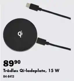 Biltema Trådløs Qi-ladeplate, 15 W tilbud