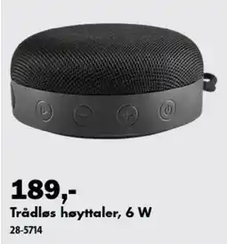 Biltema Trådløs høyttaler, 6 W tilbud
