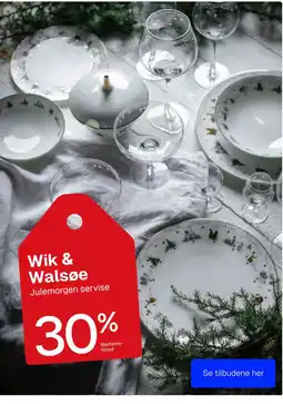 Jernia Wik & Walsøe Julemorgen servise tilbud