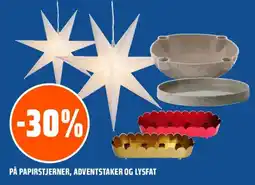Coop Obs Papirstjerner, adventstaker og lysfat tilbud