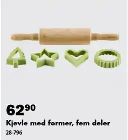 Biltema Kjevle med former, fem deler tilbud