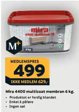 Megaflis Mira 4400 multicoat membran tilbud