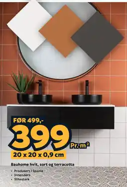 Megaflis Bauhome hvit, sort og terracotta tilbud