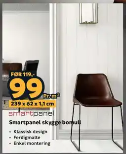 Megaflis Smartpanel skygge bomull tilbud
