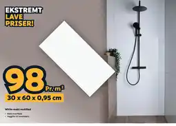Megaflis White matt rectified tilbud