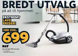 Megaflis Day støvsuger 700w sort/grå tilbud