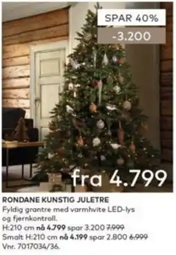 Skeidar Rondane Kunstig Juletre tilbud