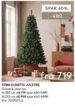 Skeidar Støa kunstig juletre tilbud