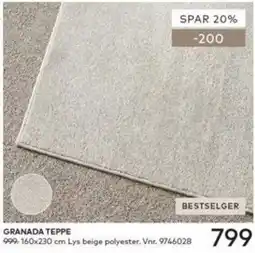 Skeidar Granada teppe tilbud