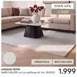 Skeidar Hobson teppe tilbud