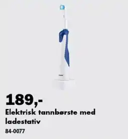 Biltema Elektrisk tannbørste med ladestativ tilbud