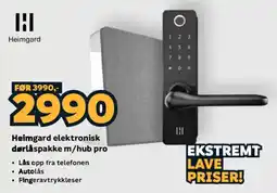 Megaflis Heimgard elektronisk dørlåspakke m/hub pro tilbud