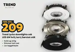 Megaflis Trend Lycke downlights cob LED 6W hvit/sort/børstet stål tilbud