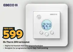 Megaflis Ebeco eb-therm 205 termostat tilbud