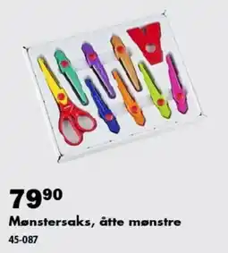 Biltema Mønersaks, åtte mønstre tilbud