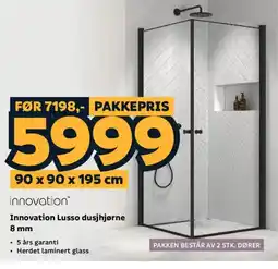 Megaflis Innovation Lusso dusjhjørne tilbud