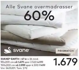 Skeidar Svane overmadrasser tilbud
