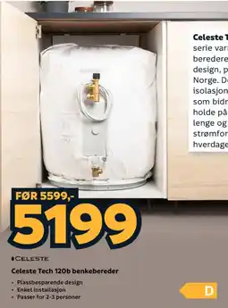 Megaflis Celeste Celeste Tech 120b benkebereder tilbud