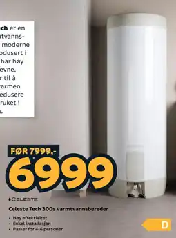Megaflis Celeste Celeste Tech 300s varmtvannsbereder tilbud