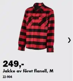 Biltema Jakke av fôret flanell tilbud