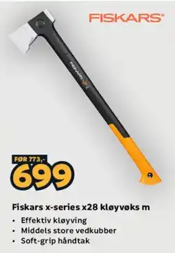 Megaflis Fiskars x-series x28 kløyvøks m tilbud