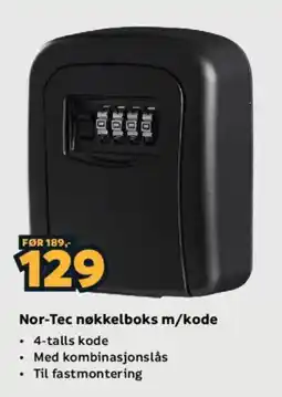 Megaflis Nor-Tec nøkkelboks m/kode tilbud