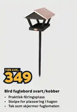 Megaflis Bird fugebord svart/kobber tilbud