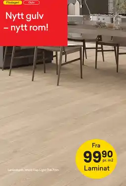 Right Price Tiles Laminatgulv World Cup Light Oak 7mm tilbud