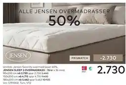 Skeidar ALLE JENSEN OVERMADRASSER tilbud