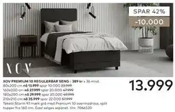 Skeidar XOV PREMIUM 10 REGULERBAR SENG tilbud