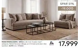 Skeidar ROSSI MODULSOFA tilbud
