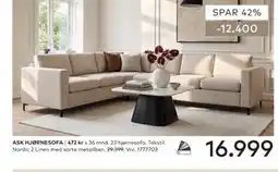 Skeidar ASK HJØRNESOFA tilbud