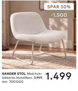 Skeidar SANDER STOL tilbud