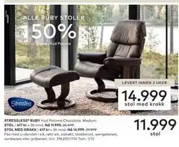 Skeidar STRESSLESS RUBY tilbud