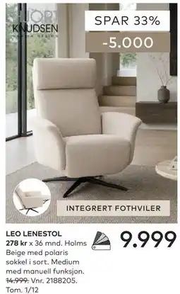 Skeidar LEO LENESTOL tilbud
