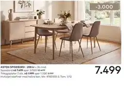 Skeidar ASTON SPISEBORD tilbud
