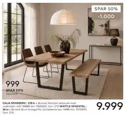 Skeidar CALIA SPISEBORD tilbud