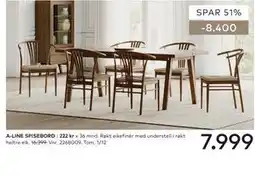 Skeidar A-LINE SPISEBORD tilbud