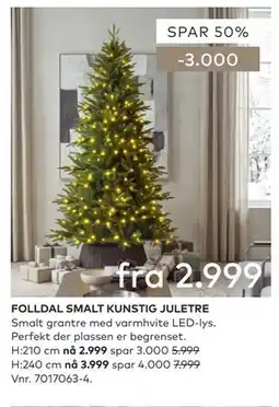 Skeidar FOLLDAL SMALT KUNSTIG JULETRE tilbud