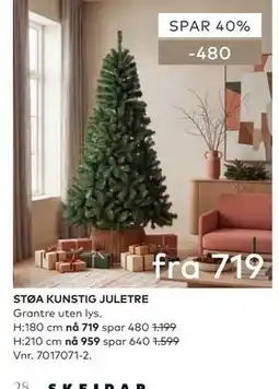 Skeidar STØA KUNSTIG JULETRE tilbud
