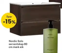 Right Price Tiles Nordic Solo servantskap 80 cm mørk eik tilbud