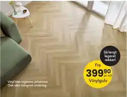 Right Price Tiles Vinyl Herringbone Johannes Oak uten integrert underlag tilbud
